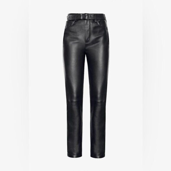 ANINE BING CONNOR GENUINE LEATHER PANT IN BLACK SIZE XS - Picture 2 of 16